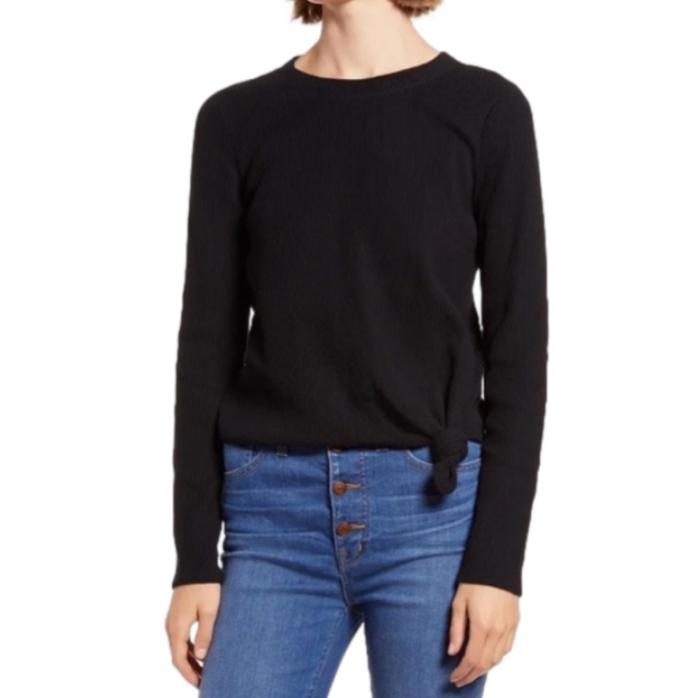 Madewell Ribbed Knot Front Long Sleeve